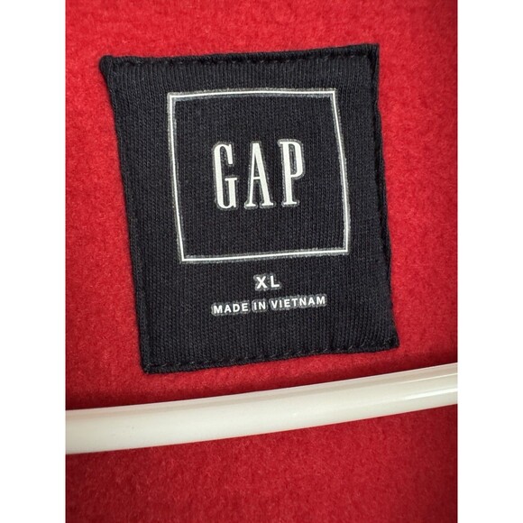 Retro 2015 Gap fleece zip up jacket red men’s size XL  Old Stock - Picture 2 of 6